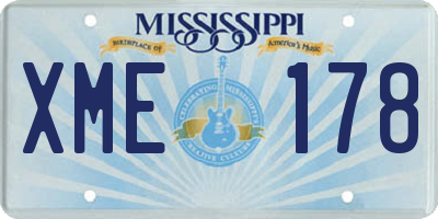 MS license plate XME178