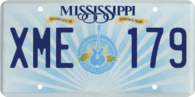 MS license plate XME179