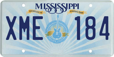 MS license plate XME184