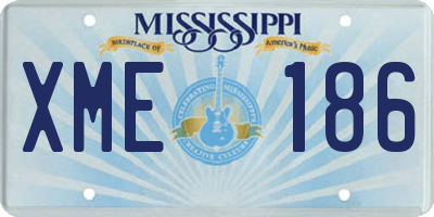 MS license plate XME186