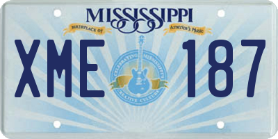MS license plate XME187