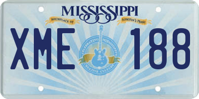 MS license plate XME188