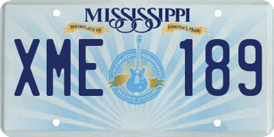 MS license plate XME189