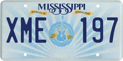 MS license plate XME197