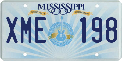 MS license plate XME198