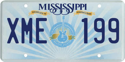 MS license plate XME199