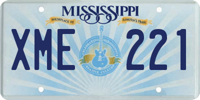 MS license plate XME221