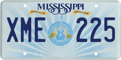 MS license plate XME225