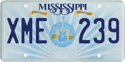 MS license plate XME239