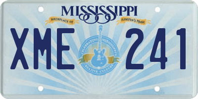 MS license plate XME241