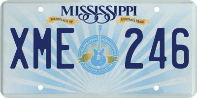 MS license plate XME246