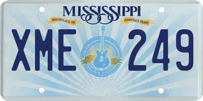 MS license plate XME249