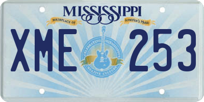 MS license plate XME253