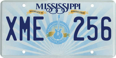 MS license plate XME256