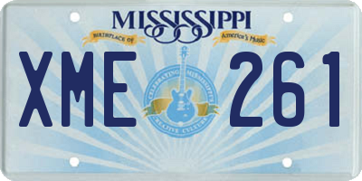 MS license plate XME261