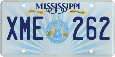 MS license plate XME262