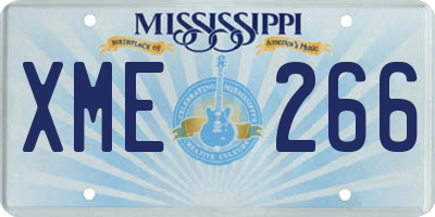 MS license plate XME266
