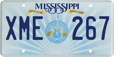 MS license plate XME267