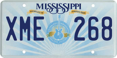 MS license plate XME268