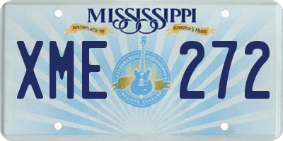 MS license plate XME272