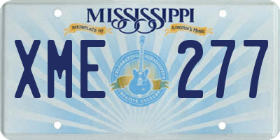 MS license plate XME277
