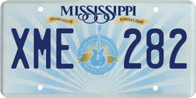 MS license plate XME282