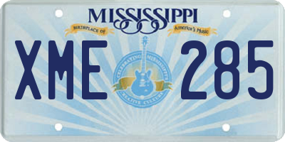 MS license plate XME285