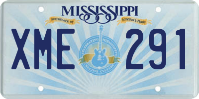 MS license plate XME291