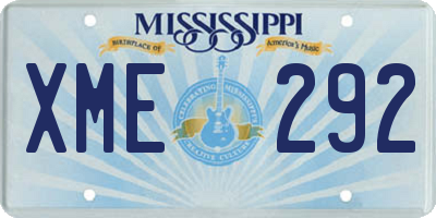 MS license plate XME292