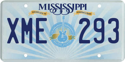 MS license plate XME293