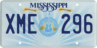 MS license plate XME296