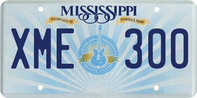 MS license plate XME300