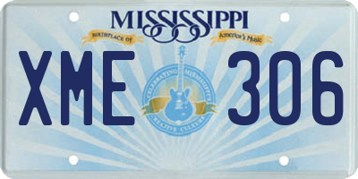 MS license plate XME306