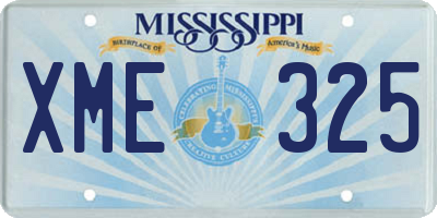 MS license plate XME325