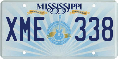 MS license plate XME338