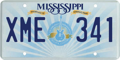 MS license plate XME341