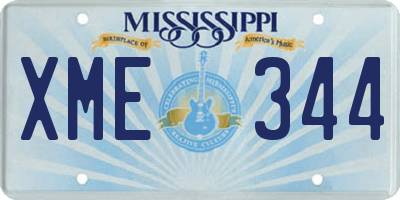 MS license plate XME344