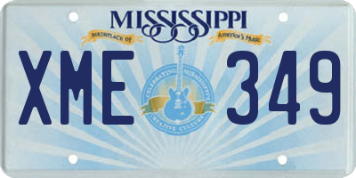 MS license plate XME349