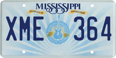 MS license plate XME364