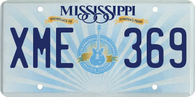 MS license plate XME369