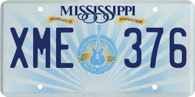 MS license plate XME376