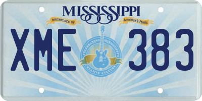 MS license plate XME383