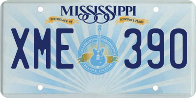 MS license plate XME390