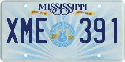 MS license plate XME391