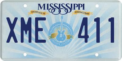 MS license plate XME411