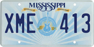 MS license plate XME413