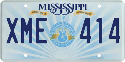 MS license plate XME414