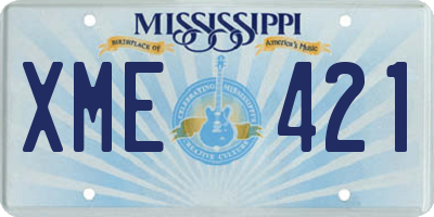 MS license plate XME421