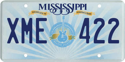 MS license plate XME422