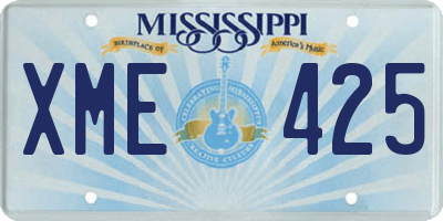 MS license plate XME425
